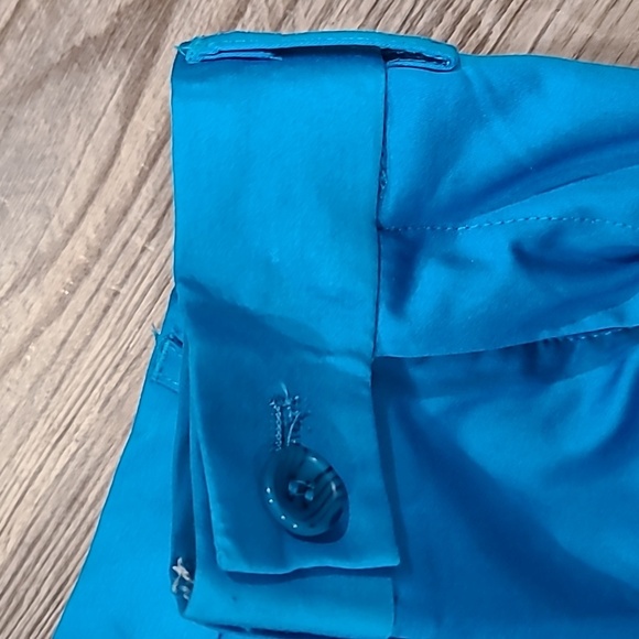 Isaac Mizrahi Stretch Cotton Blazer & Pants Suit in Colbalt Blue Size 4 - Picture 7 of 8